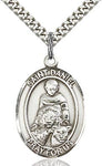 SterliSilver St. Daniel Patron Oval Medal Pendant Necklace by Bliss