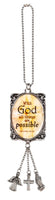 With God All Things Are Possible Auto Mirror Charm Matthew 19:26 by Ganz