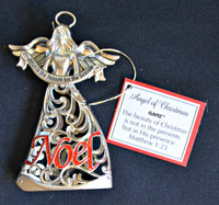 Noel Angel of Faith Metal Figure or Ornament Ganz EX16571