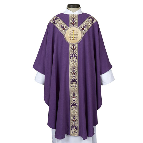 Coronation Semi-Gothic Chasuble - Purple Vestment by R.J. Toomey F4997