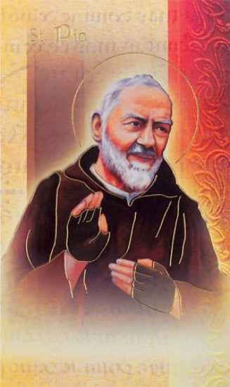 St. Padre Pio Bi-Fold Biography & Prayer Card  Hirten F5-522