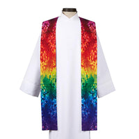 God's Promise Overlay Stole Rainbow Colors by R. J. Toomey G4079