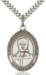 Sterling Silver Bl. Pier Giorgio Frassati Patron Oval Medal Pendant Necklace by Bliss