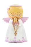 Guardian Angel in Pink "Little Drops Of Water" 3.5" Statue Figure - Baptism Gift!