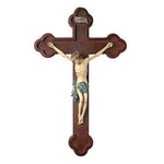 Hand-Painted 10" Tomaso Budded Wall Crucifix