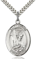 Sterling Silver St. Helen Oval Patron Medal Pendandt Necklace by Bliss (AKA St. Helena)