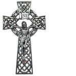Celtic Knot 8" Metal Wall Crucifix NEW Irish Cathedral Art IC205