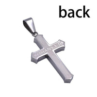 Unashamed Stainless Steel Cross Necklace for MEN Romans 1:16