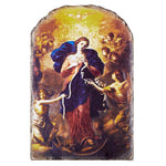 Mary Untier of Knots Tile Plaque with Wire Stand - Avalon Gallery J0167