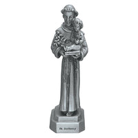 St. Anthony of Padua 3.5" Pewter Statue Figure by Jeweled Cross JC-3010-E