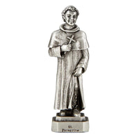 St. Peregrine 3.5" Pewter Statue Figure by Jeweled Cross JC-3021-E