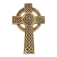 Knotted Celtic 8" Gold Finish Wall Cross Jeweled Cross