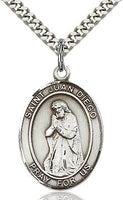 Sterling Silver St. Juan Diego Oval Medal Pendant Necklace by Bliss