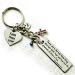 Bible Verse "The Greatest of These is Love..." Inspirational Metal Key Chain Ring
