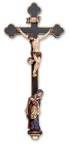 Sorrowful Mother 13" Wall Crucifix By Tomaso Christian Brands