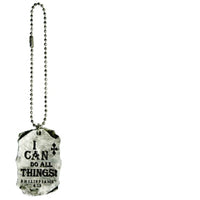 I Can Do All Things! Car Auto Mirror Charm CA Gift KT507