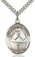 Sterling Silver St. Katharine Drexel Oval Patron Medal Pendandt Necklace by Bliss