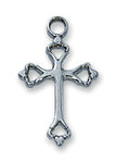 Sterling Silver Cross on 16" Rhodium Chain by McVan L8003