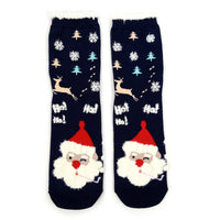 Women's Christmas Santa Socks 1PR One Size Fits All Reindeer Trees Snowflakes