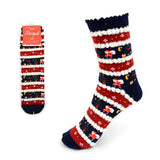 Women's Christmas Holiday Socks 1PR One Size Fits All Santa Tree Snowflakes
