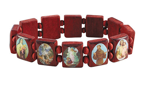 Square Panels Devotional Saints Bracelet