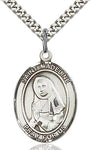 Sterling Silver St. Madeline Sophie Barat Oval Patron Medal Pendant Necklace by Bliss