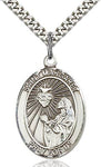 Sterling Silver St. Margaret Mary Alacoque Oval Patron Medal Pendandt Necklace by Bliss