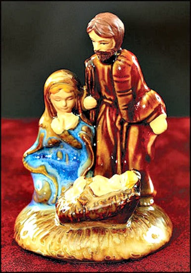 Miniature 2.75" Holy Family Porcelain Figure Autom NC659