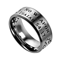 Men's Isaiah 54:17 Stainless Steel Ring