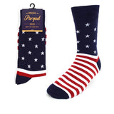 Patriotic Red White & Blue Men's Novelty Socks