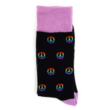Peace Symbol Novelty Parquet Men's Socks NEW One Size Fits Most