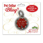 Christmas Pet Medal Collar Bling - Santa, I've been a Good Boy PET113