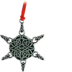 Celtic Snowflake Christmas Ornament Irish Cathedral Art PO102