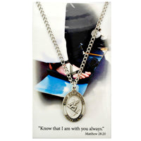 St. Christopher Sports Medal - Boy's Snowboarding on a 24" Chain