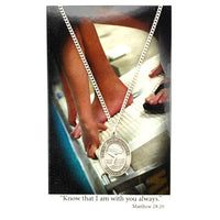 St. Christopher Sports Medal - Girl's Swimming on an 18" Chain