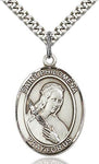 Sterling Silver St. Philomena Oval Patron Medal Pendant Necklace by Bliss