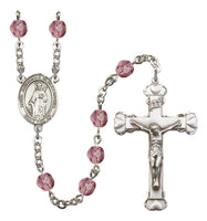 St. Catherine of Alexandria Silver Plate Hand Made Rosary by Bliss Amethyst