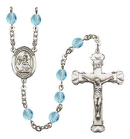 St. Catherine of Siena Silver Plate Hand Made Rosary by Bliss Aqua