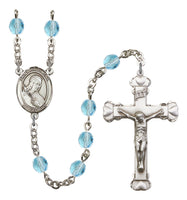 St. Philomena Silver Plate Hand Made Rosary by Bliss Aqua