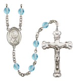 St. Gianna Molla Silver Plate Hand Made Rosary by Bliss Aqua