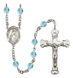 St. Catherine of Alexandria Silver Plate Hand Made Rosary by Bliss Aqua