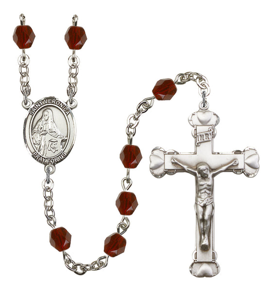 St. Veronica Silver Plate Hand Made Rosary by Bliss - Available in 12 Colors!