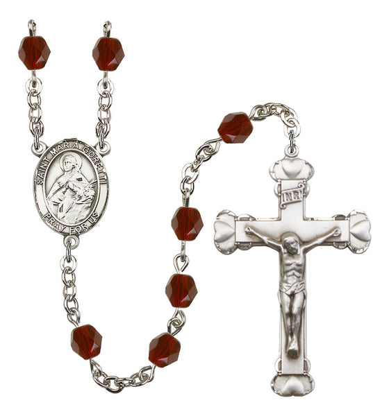 St. Maria Goretti Silver Plate Hand Made Rosary by Bliss Garnet