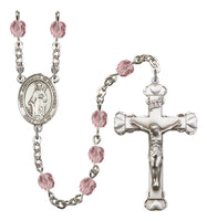 St. Catherine of Alexandria Silver Plate Hand Made Rosary by Bliss Light Amethyst
