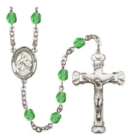 St. Maria Goretti Silver Plate Hand Made Rosary by Bliss Peridot