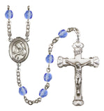 St. Rose of Lima Silver Plate Hand Made Rosary by Bliss Sapphire