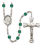 St. Maria Goretti Silver Plate Hand Made Rosary by Bliss Zircon