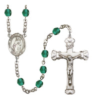 St. Catherine of Alexandria Silver Plate Hand Made Rosary by Bliss Zircon
