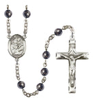 St. Anthony of Padua Patron Saint Hematite Hand Made Rosary by Bliss R6002-8004