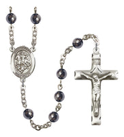 St. George Patron Saint Hematite Rosary by Bliss  Confirmation Gift R6002-8040